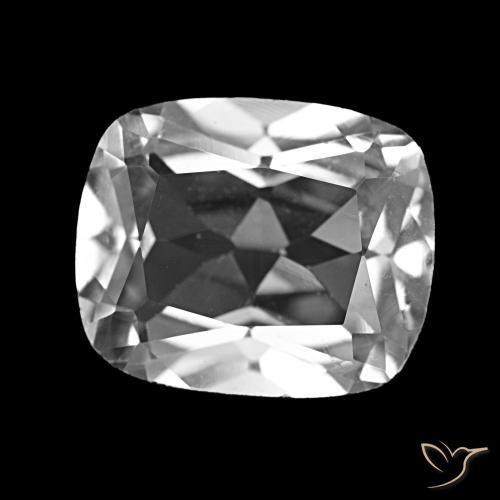 Topacio Blanco claro natural de 6.25 ct, Corte Cojín, VS