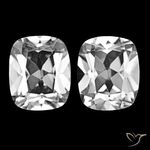 12.10ctw Blanco Topacio Piedras Preciosas, Forma Cojín, VVS-VS