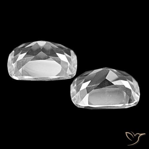 Gemas de Topacio Blanco natural de 12.10 ct, Corte Cojín, VVS-VS