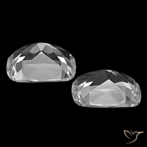 Gemas de Topacio Blanco claro natural de 11.96 ct, Corte Cojín, VVS-VS