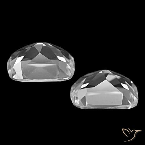 Gemas de Topacio Blanco claro natural de 12.08 ct, Corte Cojín, VVS-VS