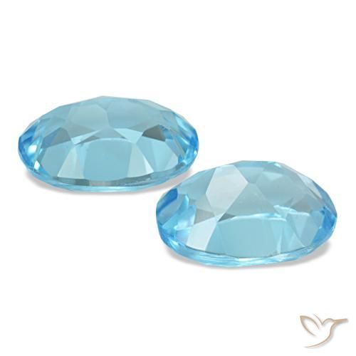 Gemas de topacio azul natural de 3,16 ct, corte óvalo, VVS-VS