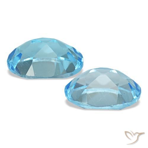 Gemas de topacio azul natural de 3,25 ct, corte óvalo, VS