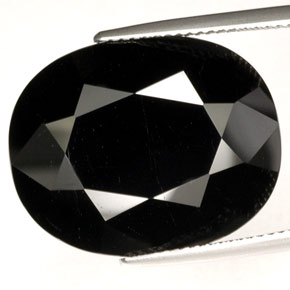 Turmalina negro natural de 32,40 ct, corte óvalo, VVS