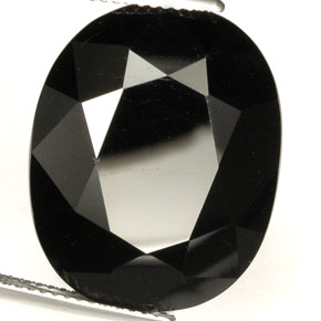 Turmalina negro natural de 32,40 ct, corte óvalo, VVS