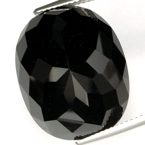 Turmalina negro natural de 32,40 ct, corte óvalo, VVS