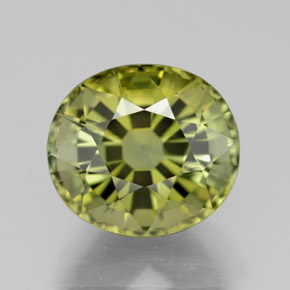 Turmalina amarillo natural de 3,86 ct, corte óvalo, VVS-VS