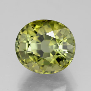 Turmalina amarillo natural de 3,86 ct, corte óvalo, VVS-VS
