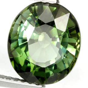 Turmalina verde natural de 3,55 ct, corte óvalo, VVS-VS