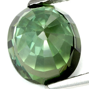 Turmalina verde natural de 3,55 ct, corte óvalo, VVS-VS