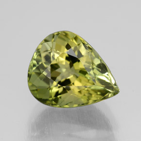 Turmalina verde natural de 3,22 ct, en forma de pera, VVS-VS