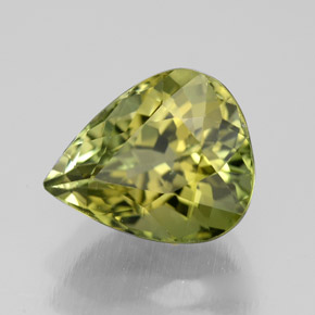 Turmalina verde natural de 3,22 ct, en forma de pera, VVS-VS