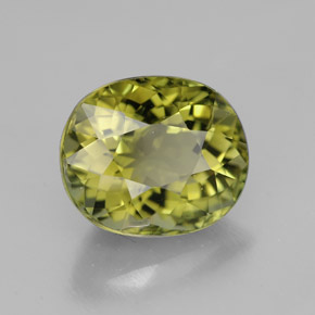Turmalina verde natural de 3,90 ct, corte óvalo, VVS-VS