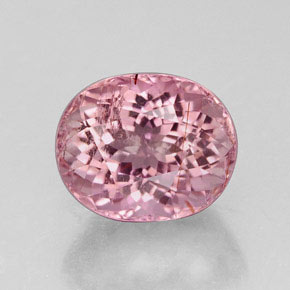 Turmalina rosa natural de 4,57 ct, corte óvalo, VS-SI