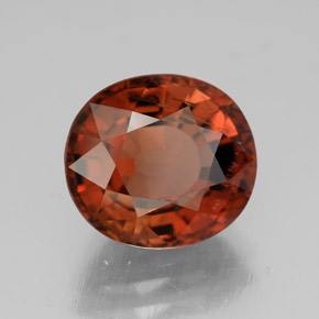Turmalina naranja natural de 4,45 ct, corte óvalo, VS-SI