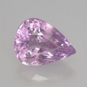 Turmalina violeta natural de 3,34 ct, en forma de pera, I1