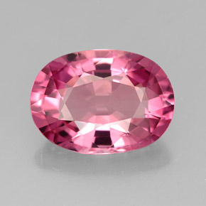 Turmalina rosa natural de 4,32 ct, corte óvalo, VVS-VS