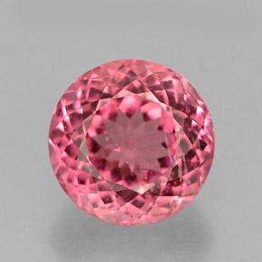 Turmalina rosa natural de 2,16 ct, corte redondo, VS-SI