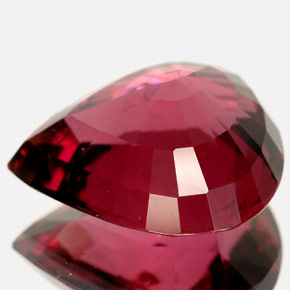 Turmalina rojo natural de 7,68 ct, en forma de pera, VVS-VS