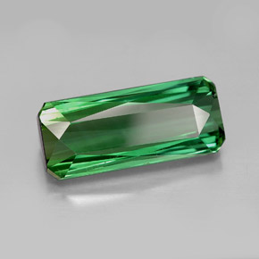 Turmalina verde natural de 6,25 ct, corte esmeralda, VVS