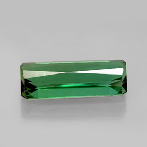 Turmalina verde natural de 6,25 ct, corte esmeralda, VVS