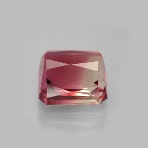 Turmalina bicolor natural de 7,48 ct, corte esmeralda, VVS