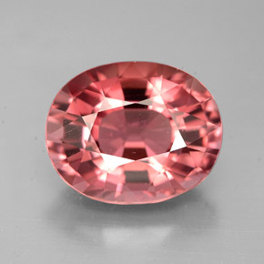 Turmalina rosa natural de 4,52 ct, corte óvalo, VVS