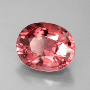 Turmalina rosa natural de 4,52 ct, corte óvalo, VVS