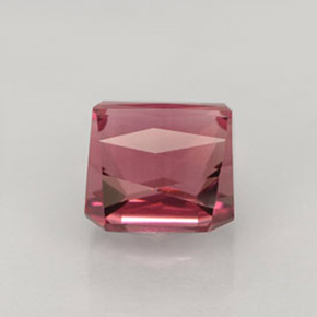 Turmalina rosa natural de 4,00 ct, corte esmeralda, VVS-VS