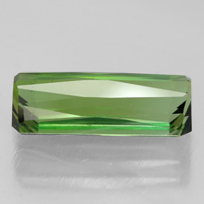 Turmalina verde natural de 4,44 ct, corte esmeralda, VS