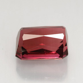 Turmalina rojo natural de 5,01 ct, corte esmeralda, VVS