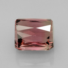 Turmalina bicolor natural de 7,42 ct, corte esmeralda, VVS-VS