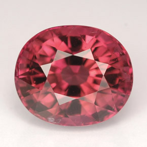 Turmalina rosa natural de 6,12 ct, corte óvalo, VVS-VS