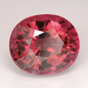 Turmalina rosa natural de 6,12 ct, corte óvalo, VVS-VS