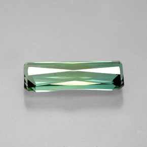 Turmalina verde natural de 2,86 ct, corte esmeralda, VS