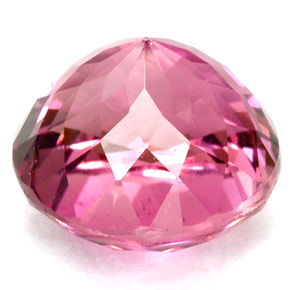 Turmalina rosa natural de 2,24 ct, corte redondo, VVS