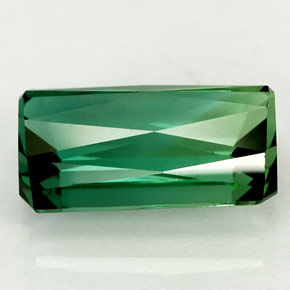 Turmalina verde natural de 3,29 ct, corte esmeralda, VVS