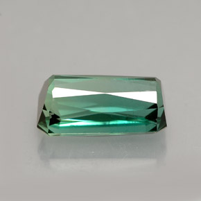 Turmalina verde natural de 4,04 ct, corte esmeralda, VS-SI