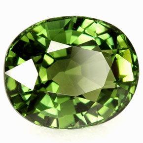 Turmalina verde natural de 2,88 ct, corte óvalo, VVS