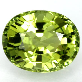 Turmalina verde natural de 2,13 ct, corte óvalo, VVS