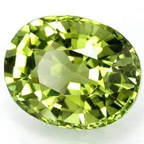 Turmalina verde natural de 2,13 ct, corte óvalo, VVS