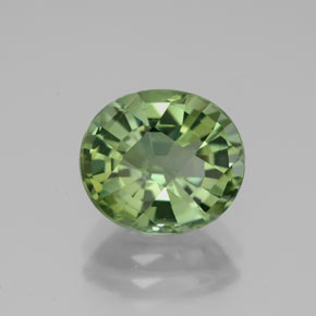 Turmalina verde natural de 3,30 ct, corte óvalo, VVS
