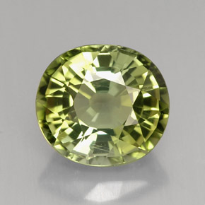 Turmalina verde natural de 3,10 ct, corte óvalo, VVS