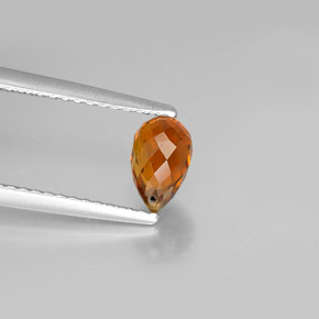 Turmalina oro natural de 0,83 ct, briolette, VVS-VS