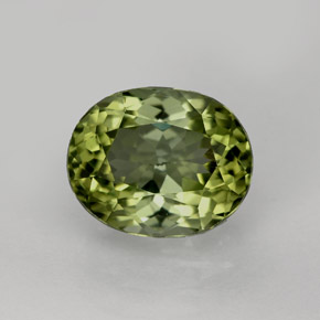Turmalina verde natural de 2,62 ct, corte óvalo, VVS