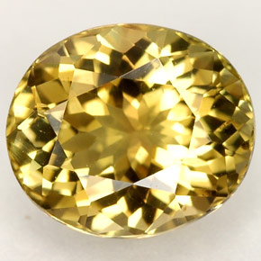 Turmalina amarillo natural de 2,25 ct, corte óvalo, VVS
