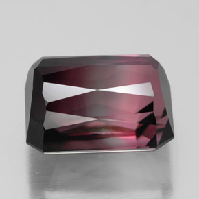Turmalina bicolor natural de 6,67 ct, corte esmeralda, VVS