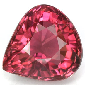 Turmalina rosa natural de 3,45 ct, en forma de pera, VVS