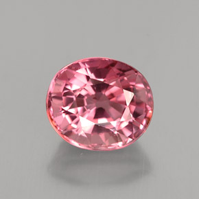 Turmalina rosa natural de 2,57 ct, corte óvalo, VVS-VS