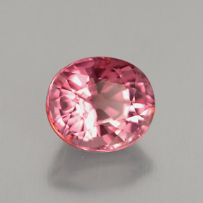 Turmalina rosa natural de 2,57 ct, corte óvalo, VVS-VS